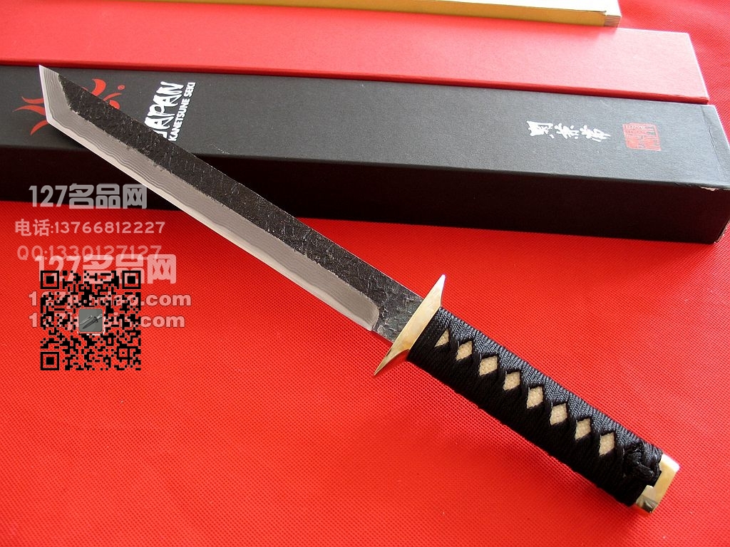 日本关兼常Kanetsune KB-106鲨鱼皮武士 军刀127名品网