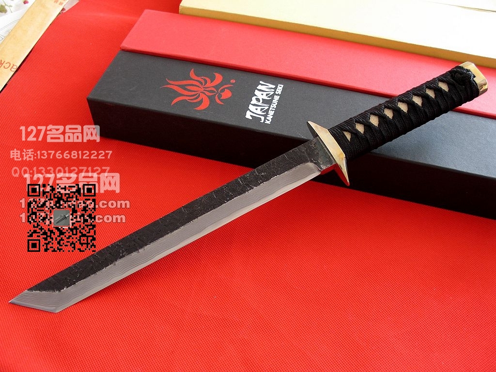 日本关兼常Kanetsune KB-106鲨鱼皮武士 军刀127名品网