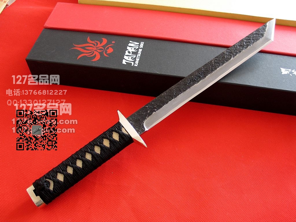 日本关兼常Kanetsune KB-106鲨鱼皮武士 军刀127名品网