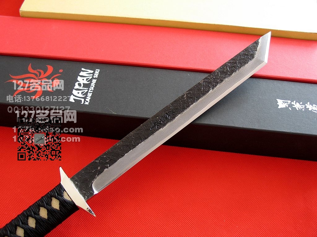 日本关兼常Kanetsune KB-106鲨鱼皮武士 军刀127名品网