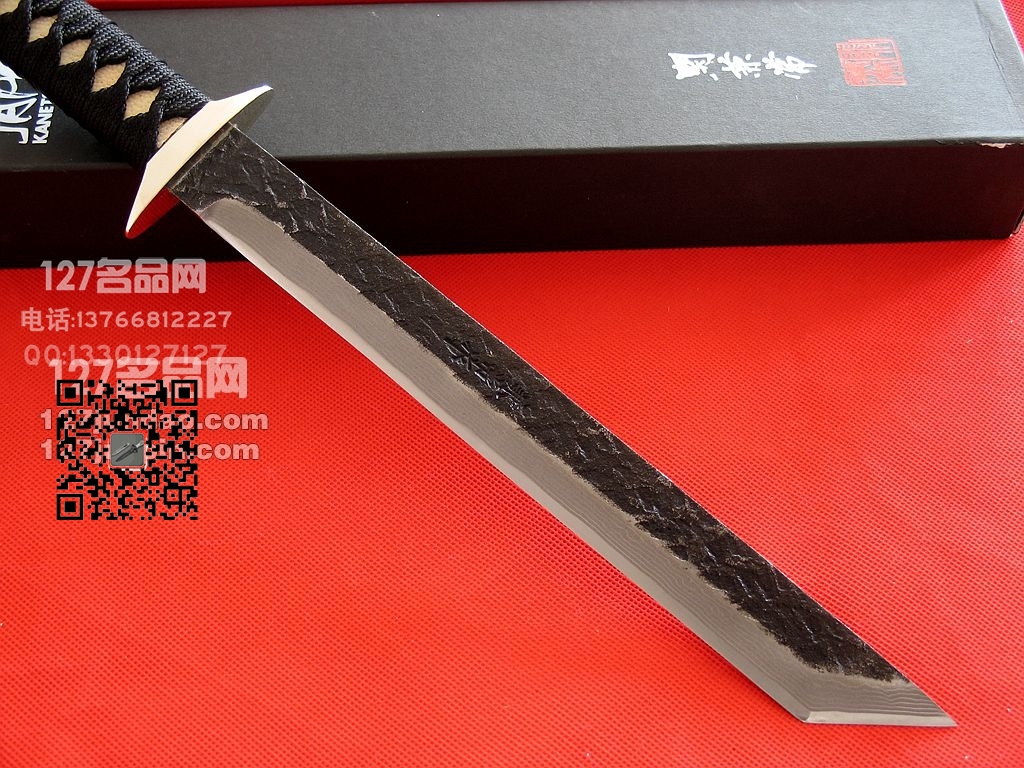 日本关兼常Kanetsune KB-106鲨鱼皮武士 军刀127名品网