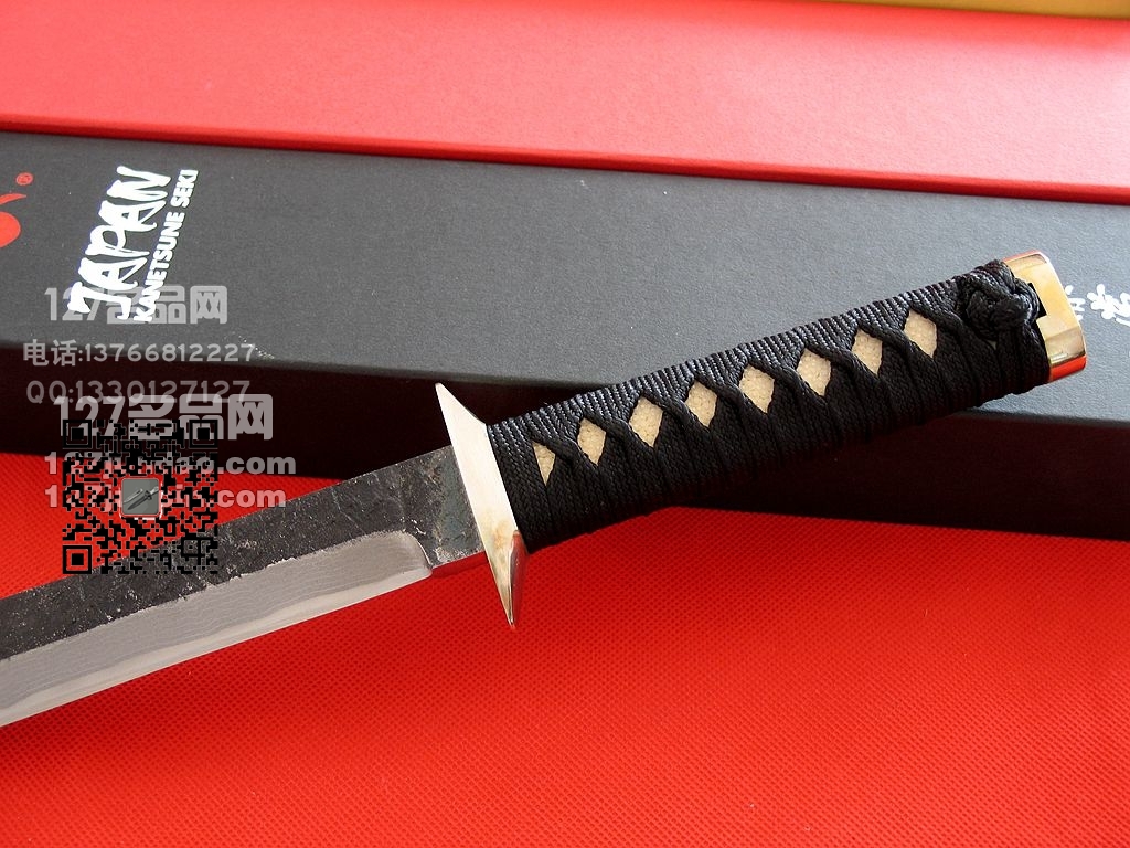 日本关兼常Kanetsune KB-106鲨鱼皮武士 军刀127名品网