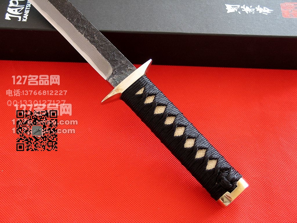 日本关兼常Kanetsune KB-106鲨鱼皮武士 军刀127名品网