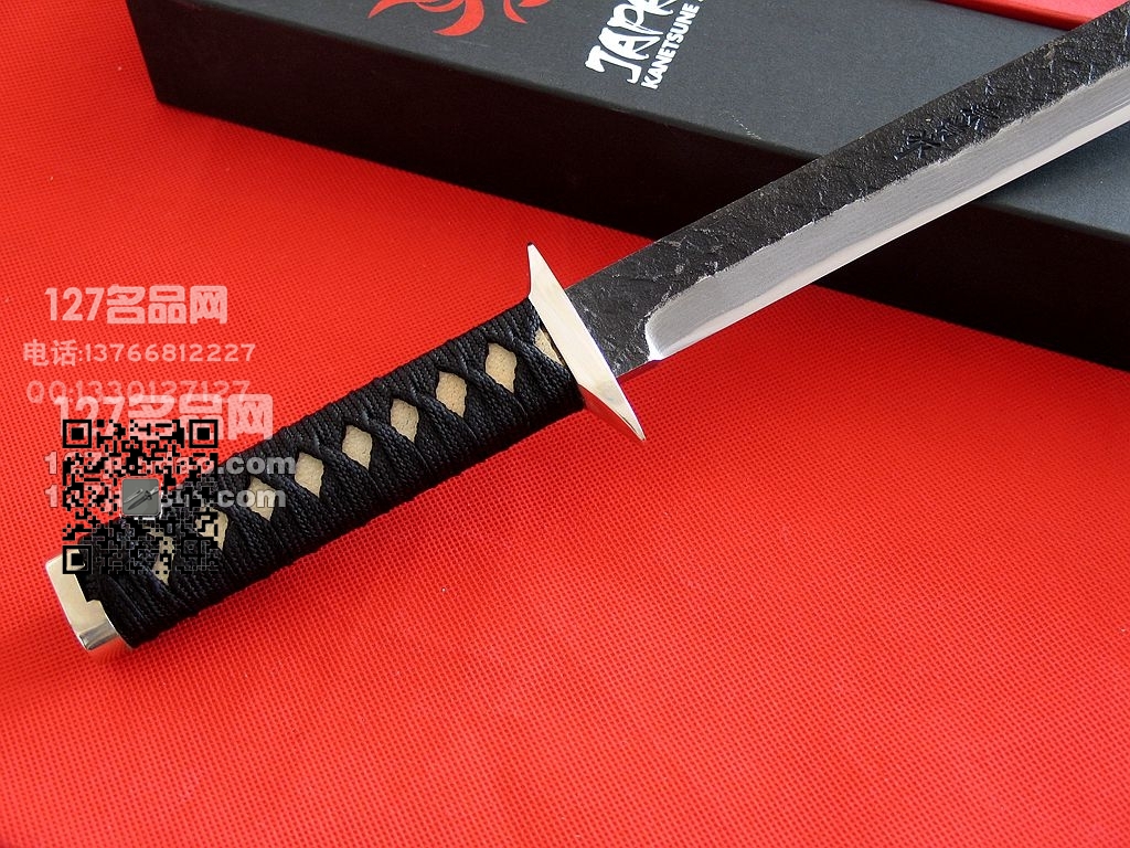 日本关兼常Kanetsune KB-106鲨鱼皮武士 军刀127名品网