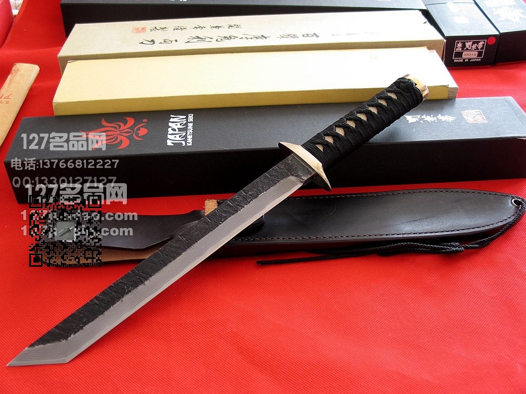 日本关兼常Kanetsune KB-106鲨鱼皮武士 军刀127名品网