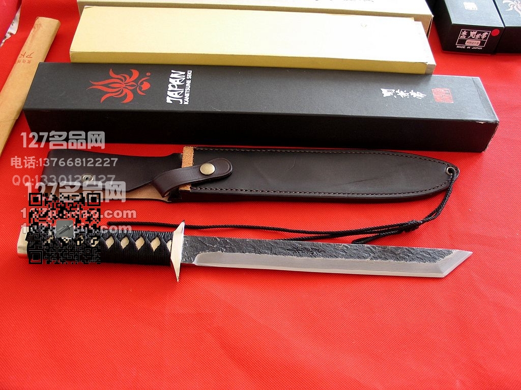 日本关兼常Kanetsune KB-106鲨鱼皮武士 军刀127名品网