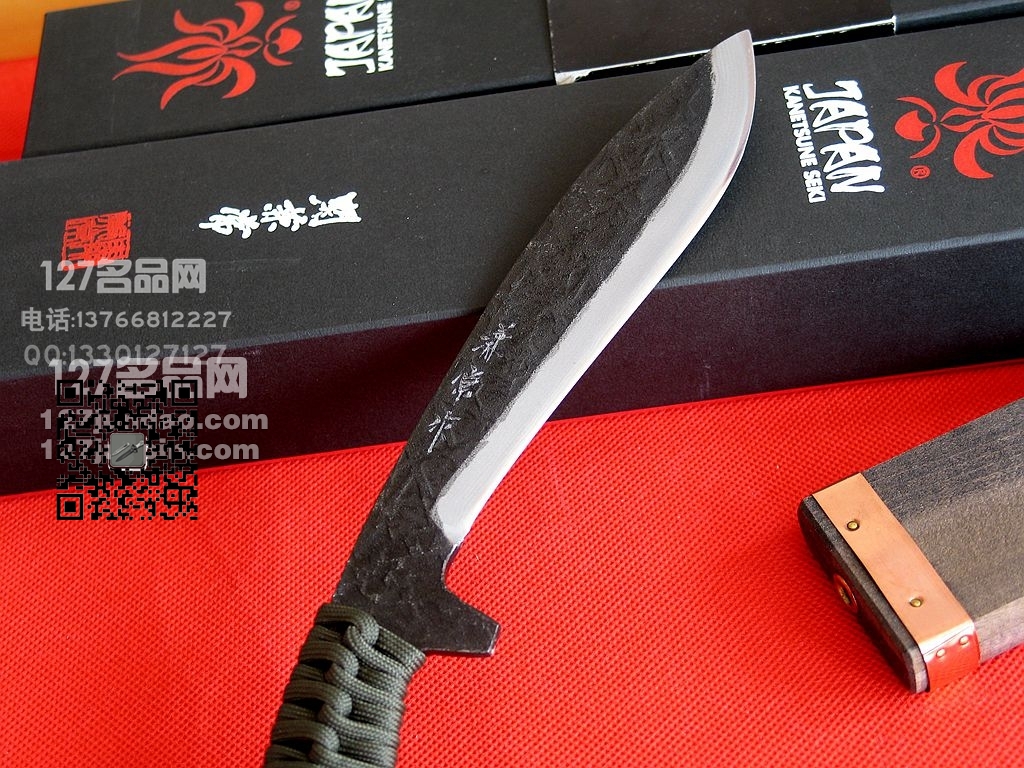 Kanetsune关兼常KB-212遊 伞绳柄小狗腿 日本刀 127名品网