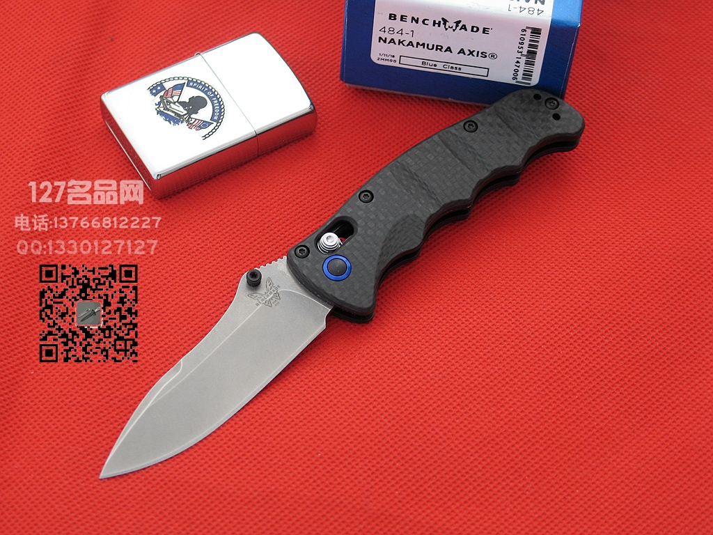 蝴蝶Benchmade 484-1钢碳纤维柄s90v钢 127名品