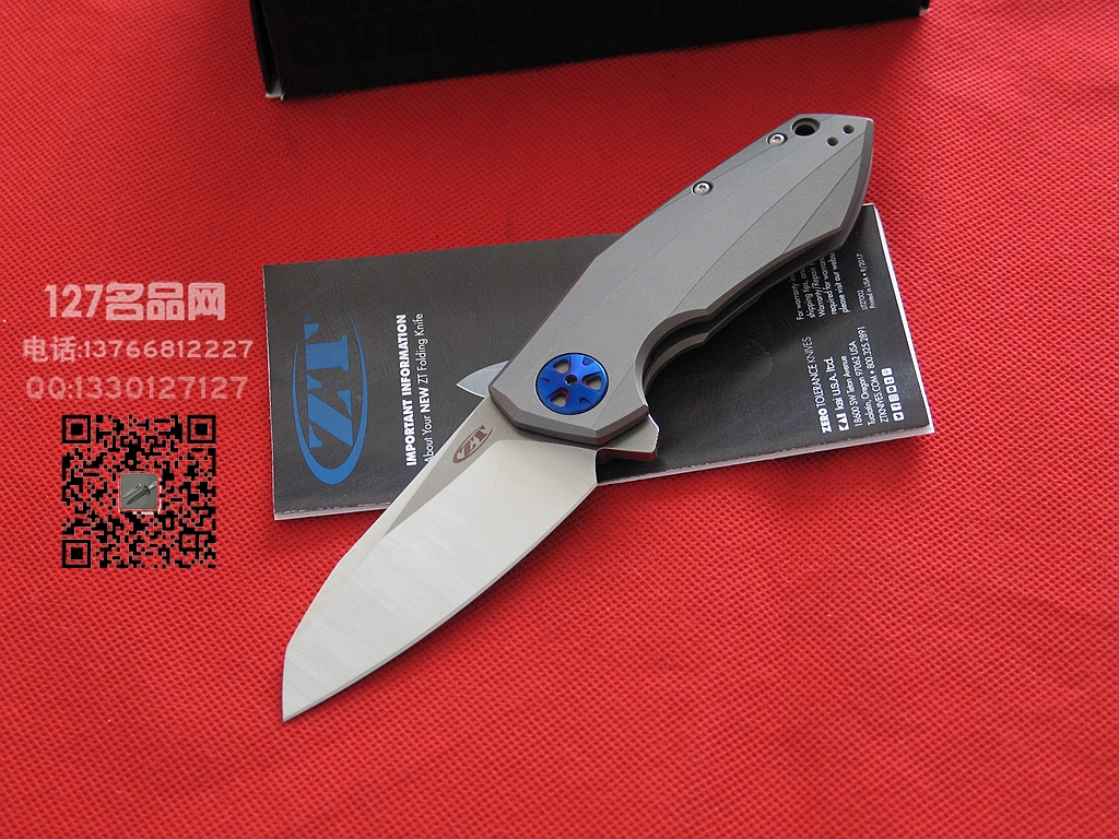 美国ZT零误差Zero Tolerance0456 钛柄 CPM 20CV钢快开刀