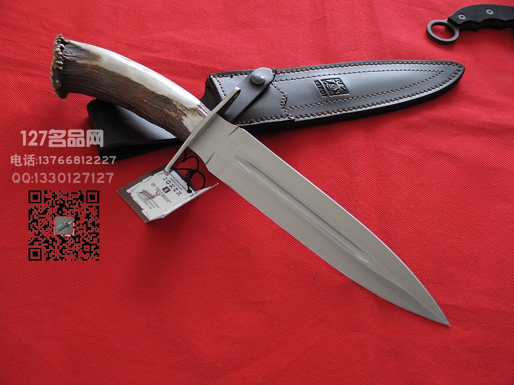 Muela西班牙鹿牌CN-07巴蒂斯手工双刃刀 狩猎刀