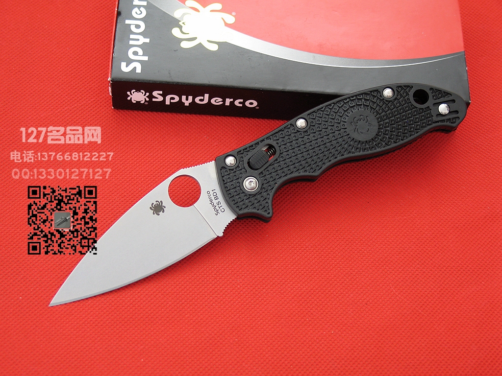 Spyderco美国蜘蛛C101PBK2平刃轻型折刀