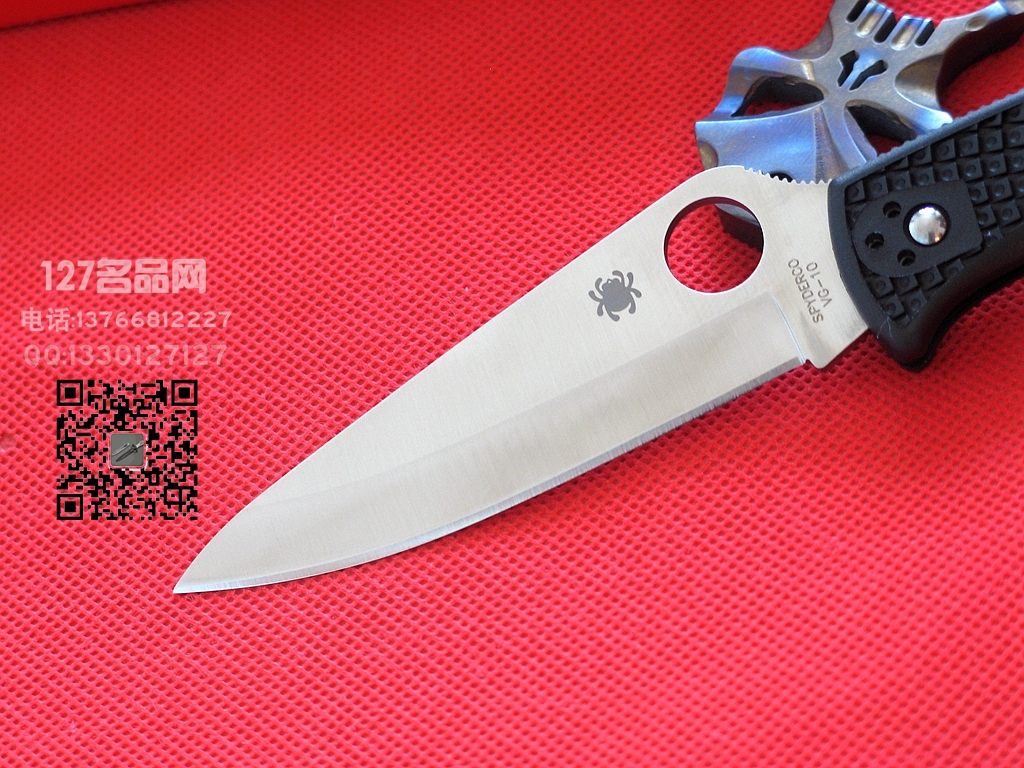 美国蜘蛛SPYDERCO C10PBK 巅峰全刃战术折刀