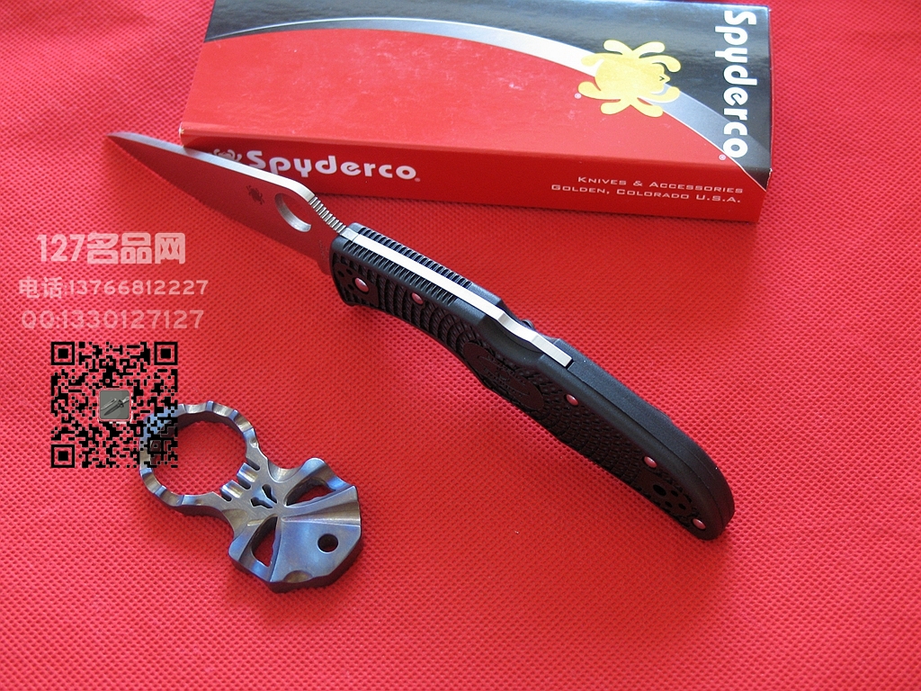 美国蜘蛛SPYDERCO C10PBK 巅峰全刃战术折刀