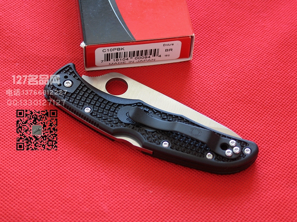 美国蜘蛛SPYDERCO C10PBK 巅峰全刃战术折刀