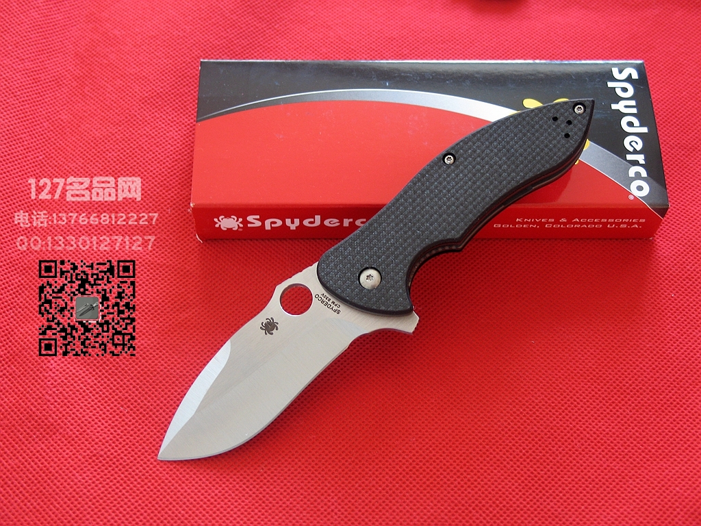 美国蜘蛛SPYDERCO C187CFP2界限II碳纤维战术折刀