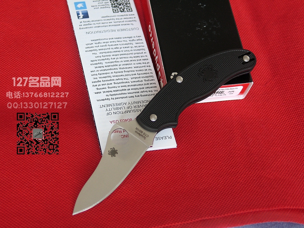 美国蜘蛛Spyderco  C94PBK3 英式折刀127名刀网