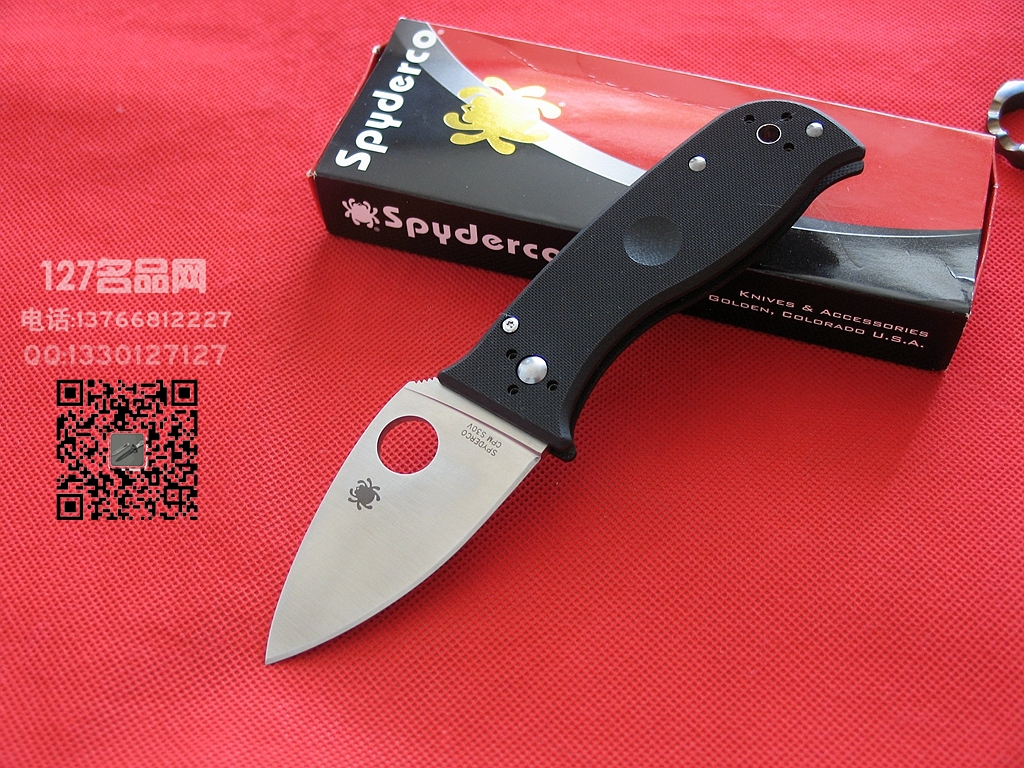 美国蜘蛛SPYDERCO C69GP3背衬锁折刀127名刀网