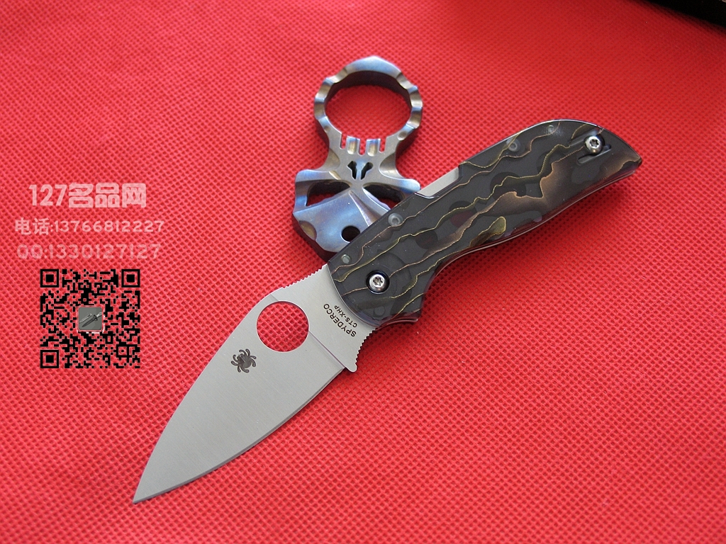 美国蜘蛛SPYDERCO C152RNP三维图案CTS XHP钢