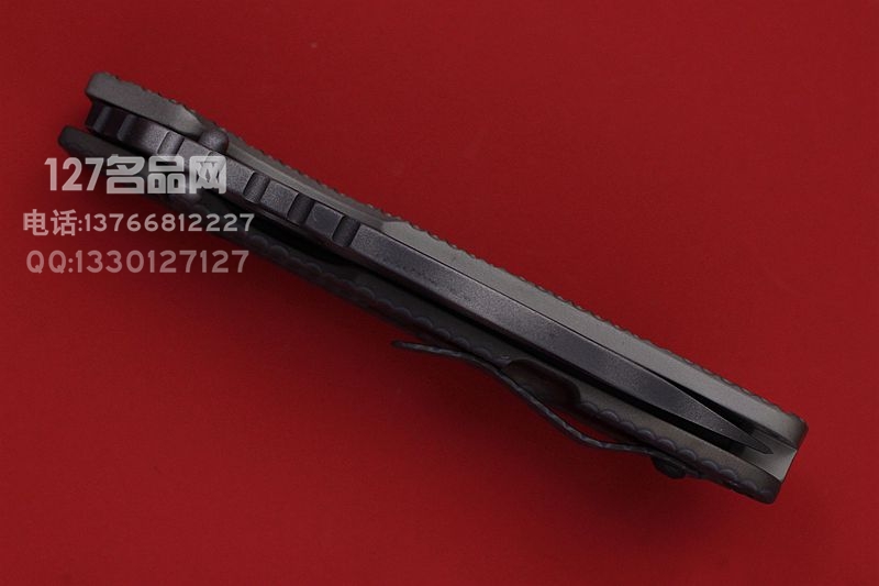 美国挺进者Strider SMF 虎纹涂层 7075铝弹坑柄战术折刀