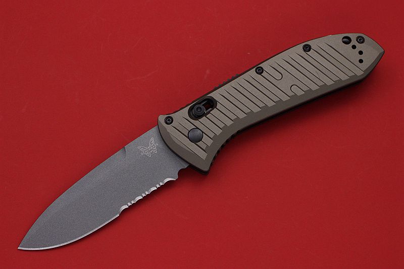 Benchmade 蝴蝶 5700SGY-1 AUTO II CPM-M4钢 战术助力快开半齿折刀