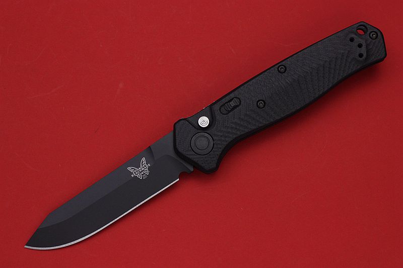 Benchmade 美国蝴蝶 8551SBK CPM-S90V刃材 半齿战术侧跳