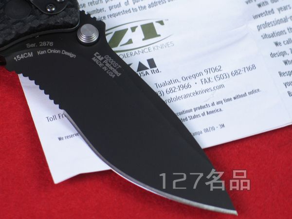 美国ZT-0200ST半齿战术折刀