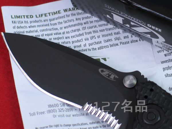美国ZT-0200ST半齿战术折刀