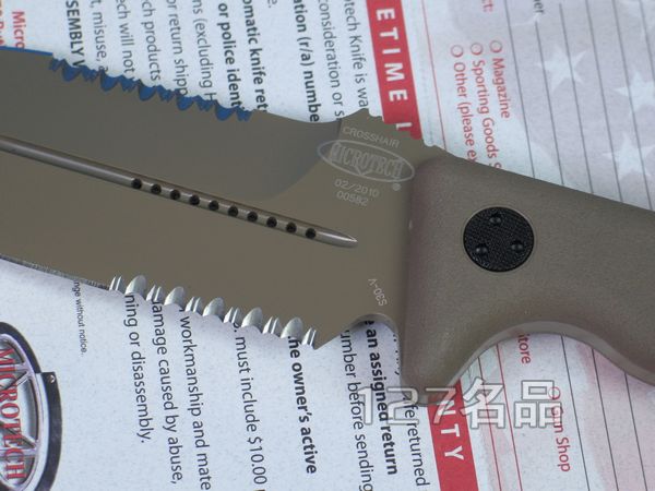 美国微技术Microtech 104-2双面半齿战斗刀 军刀 127名品网