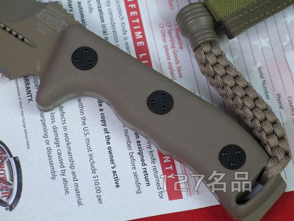 美国微技术Microtech 104-2双面半齿战斗刀 军刀 127名品网