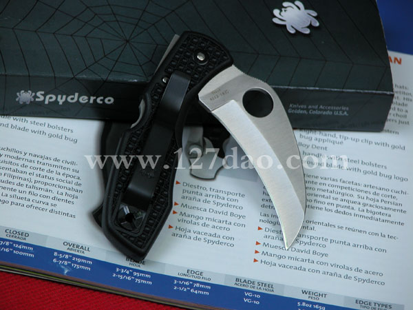 美国蜘蛛SPYDERCO   C106PBK  127名刀网