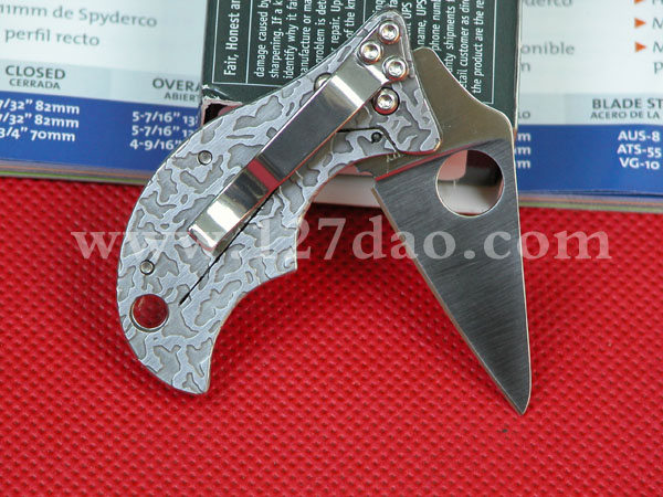 美国蜘蛛SPYDERCO  C86PET钱夹型小刀  127名刀网