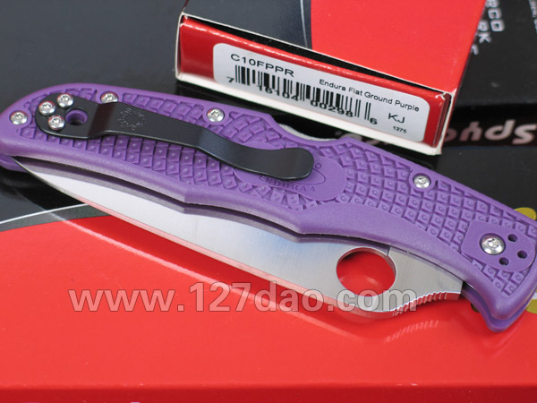美国蜘蛛SPYDERCO  C10FPPR巅峰紫色  127名刀网