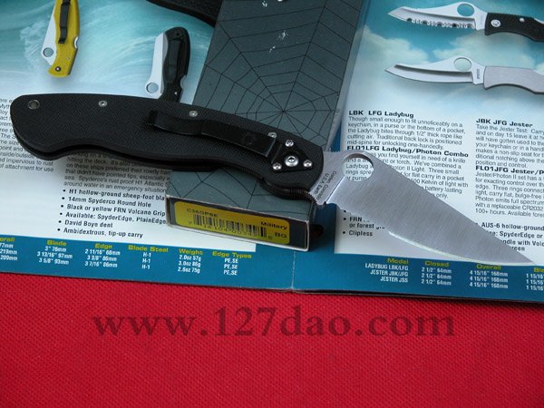 美国蜘蛛SPYDERCO  C36GPSE  127名刀网