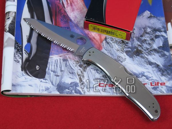 美国蜘蛛SPYDERCO  C10S全齿折刀  127名刀网