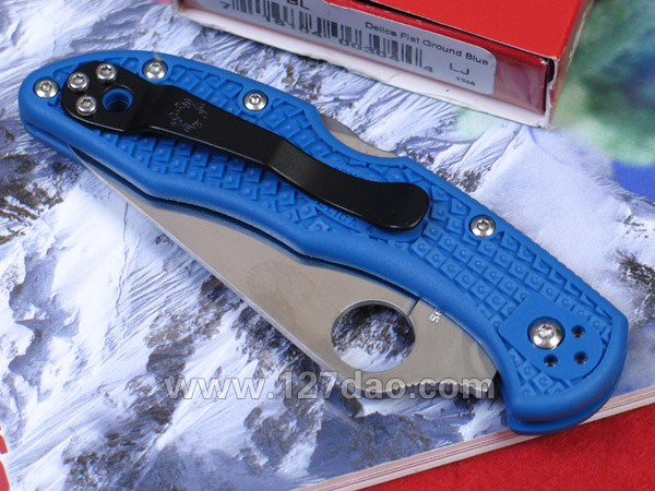 美国蜘蛛SPYDERCO C11FPBL 蓝色全刃