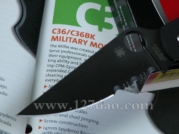 美国蜘蛛SPYDERCO  C36GPSBK  127名刀网