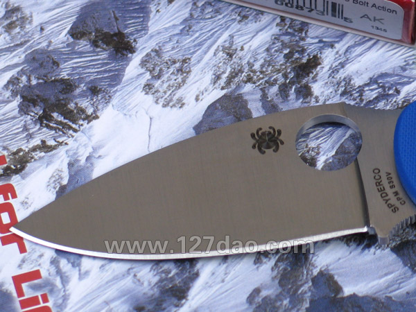 美国蜘蛛SPYDERCO  C123GPBL蓝色圣者  127名刀网