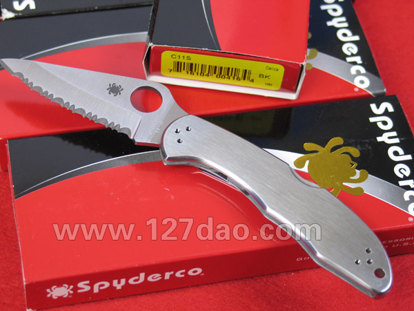 美国蜘蛛SPYDERCO C11S钢柄  127名刀网