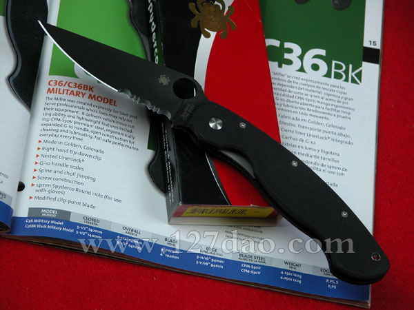 美国蜘蛛SPYDERCO  C36GPSBK  127名刀网