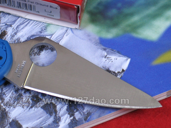 美国蜘蛛SPYDERCO C11FPBL 蓝色全刃
