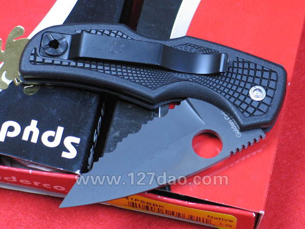 美国蜘蛛SPYDERCO  C41PSBBK黑色折刀  127名刀网