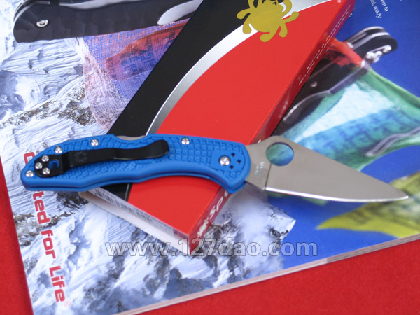 美国蜘蛛SPYDERCO C11FPBL 蓝色全刃