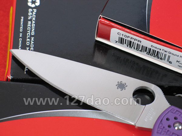 美国蜘蛛SPYDERCO  C10FPPR巅峰紫色  127名刀网