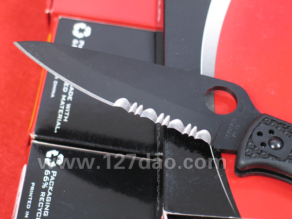 美国蜘蛛SPYDERCO   C10PSBBK黑色   127名刀网