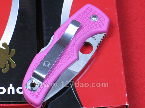 美国蜘蛛SPYDERCO  C41PPN粉色折刀  127名刀网
