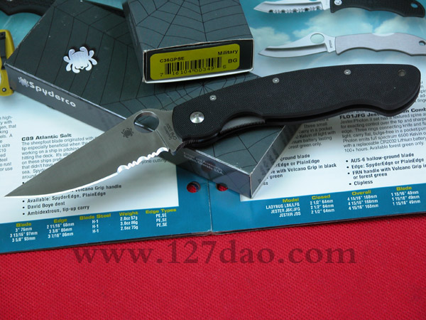 美国蜘蛛SPYDERCO  C36GPSE  127名刀网