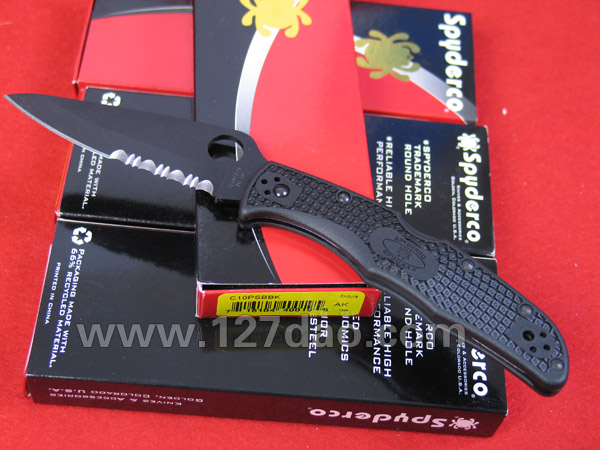 美国蜘蛛SPYDERCO   C10PSBBK黑色   127名刀网