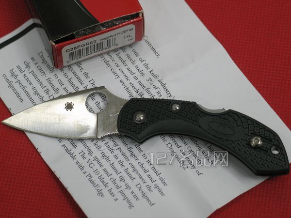 美国蜘蛛SPYDERCO C28PGRE2蜻蜓ZDP-189钢  127名刀网