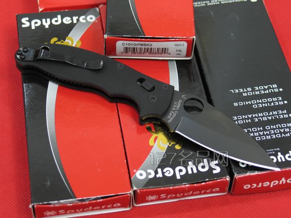 美国蜘蛛SPYDERCO  C101GPBBK2全刃2代折刀  127名刀网