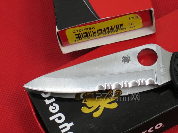 美国蜘蛛SPYDERCO C10PSBK半齿折刀  127名刀网
